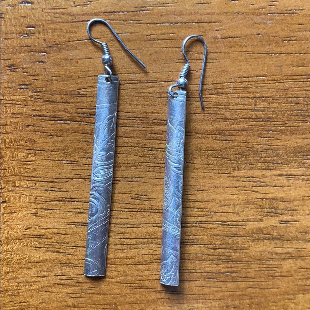 Silver dangle earrings